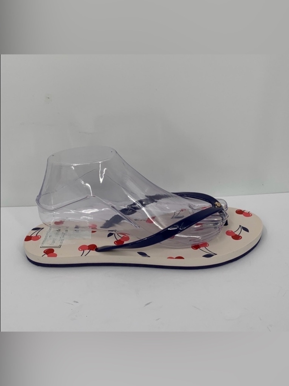 Kate Spade Feldon flipflop sandal slide thong flat shoe cherry navy blue new 11